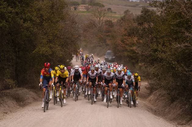 during the 19th edition of the Strade Bianche (White Roads) a 213 km one day race from Siena to Siena, Tuscany (Italy) - Saturday March 8, 2025.  Copyright: xFabioxFerrari LaPressex