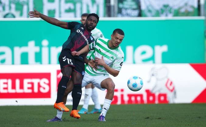 Heber - Dietz , Greuther Fürth-1.FC Magdeburg , 2.Bundesliga, Spieltag 25, Fußball , in den Sportpark Ronhof Thomas Sommer Stadion , Fiürth , Bayern , Deutschland . März 08, 2025 . Photo by: Davide Elias Ipa Photo Pressefoto DENL Copyright: xDavidexEliasx