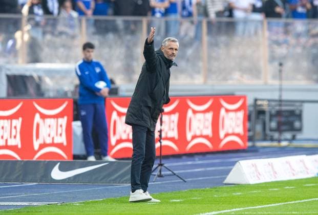 Fussball, Herren, Saison 2024 2025, 2. Bundesliga (25. Spieltag), Hertha BSC - FC Schalke 04, Trainer Kees van Wonderen (Schalke 04), 08.03. 2025,