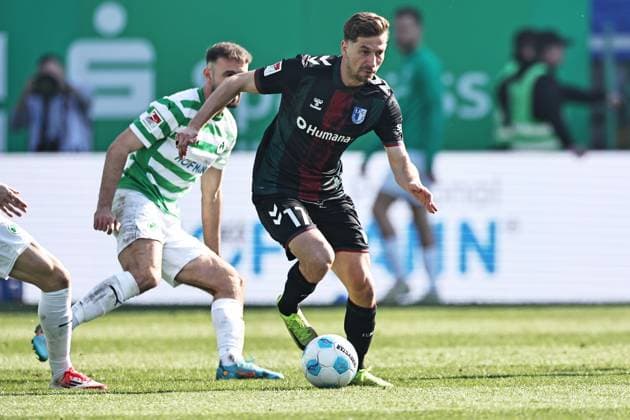 Alexander Nollenberger, Magdeburg, im Rückrundenspiel der Saison 2024 2025 zwischen SpVgg Greuther Fürth und dem 1. FC Magdeburg (1:1) in Fürth; 08 03 2025; -