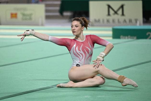 Sport Themen der Woche KW10 Sport Bilder des Tages ALTRO - Ginnastica - Serie A Artistic Gymnastics Irene Lanza (Futuregym) Floor during Serie A Artistic Gymnastics, Gymnastics in Ancona, Italy, March 08 2025 Ancona Italy  Copyright: xIPAxSport ABACAx