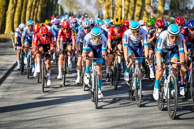 GP Criquielion 2025 LESSINES, BELGIUM - MARCH 08 : Riders of Bahrain - Victorius in action pictured during the 2025 GP Criquielion cycling race with start in Ath and finish in Lessines after 200 km on March 8, 2025 in Lessines, Belgium, 08 03 2025 Lessines Belgium  Copyright: xJanxDexMeuleneirx