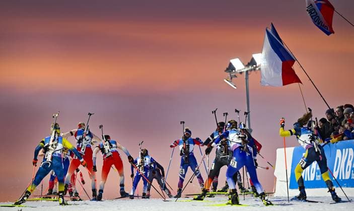 Sport Themen der Woche KW10 Sport Bilder des Tages Women s 10 km pursuit race during the IBU World Cup Biathlon 2025 in Nove Mesto na Morave, Czech Republic, on March 8, 2025. (CTKxPhoto LubosxPavlicek) CTKPhotoP2025030805861  CTKPhotoP2025030805861