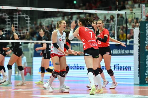 Patricia Nestler (Dresdner SC, 1) Dresdner SC vs. Ladies in Black Aachen, 1. Volleyball Bundesliga Frauen, Spielzeit 2024 2025, 08.03.2025 Dresdner SC vs. Ladies in Black Aachen, 1. Volleyball Bundesliga Frauen, Spielzeit 2024 2025, 08.03.2025 Dresden Copyright: xEibner-Pressefoto xHoepnerx EP_PHR
