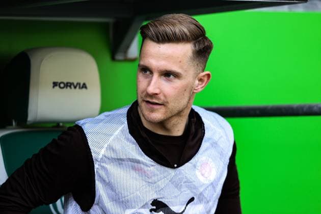Johannes Eggestein (FC St. Pauli,11) - 1. Fussball Bundesliga Saison 2024-2025 VfL Wolfsburg vs. FC St. Pauli in der Volkswagen Arena in Wolfsburg - Fussball,Deutschland,Mann,Männer,08.03.2025