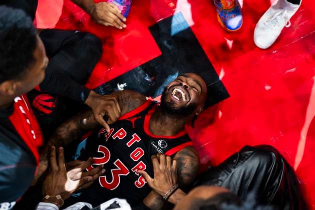 Bilder des Jahres 2025, Sport 03 März Sport Themen der Woche KW10 Sport Bilder des Tages March 8, 2025, Toronto, On, Canada: Toronto Raptors guard Jamal Shead (23) reacts to a potential game-winning point against the Washington Wizards with his teammates before it was ruled, no basket, during the second half of NBA, Basketball Herren, USA action in Toronto on Saturday, March 8, 2025. Jamal Shead  - ZUMAc35_ 20250308_zaf_c35_113 Copyright: xThomasxSkrljx