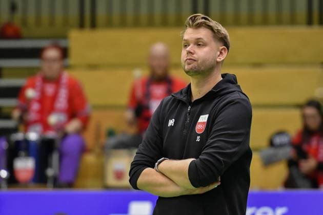 Jan Scheuermann (TV Rottenburg, Trainer) TV Rottenburg vs. Blue Volleys Gotha, Volleyball, 2. Bundesliga Sued, 21. Spieltag, Saison 2024 2025, 08.03.2025, TV Rottenburg vs. Blue Volleys Gotha, Volleyball, 2. Bundesliga Sued, 21. Spieltag, Saison 2024 2025, 08.03.2025 Rottenburg Copyright: xEibner-Pressefoto RalphxKunzex EP_RKE
