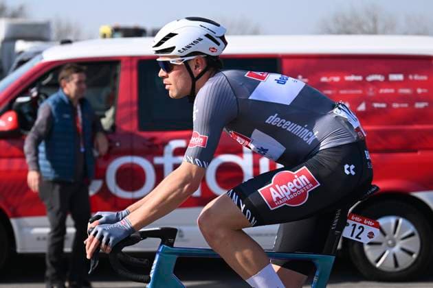 Grand Prix Jean-Pierre Monsere 2025 cycling race ROESELARE, BELGIUM - MARCH 09 : Dehairs Simon (BEL) of Alpecin - Deceuninck during the Men Elite UCI 1.1 Europe Tour 13th Lotto Begium Cup Grand Prix Jean-Pierre Monsere cycling race of 201,6 kms with start in Ichtegem and finish in Roeselare on March 09, 2025 in Roeselare, Belgium, 09 03 2025 ( Motordriver Guy De Vuyst & Roeselare Belgium  Copyright: xTomasxSiskx