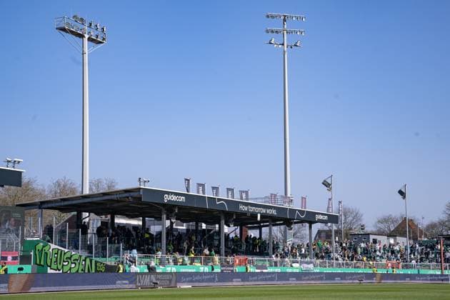 09.03.2025, Fussball, 2. Bundesliga, 25. Spieltag Saison 2024 2025, Preußen Münster - 1.FC Nürnberg, LVM-Preußenstadion, Münster Preußenstadion Nordrhein-Westfalen Deutschland xRHR-FOTO TKx