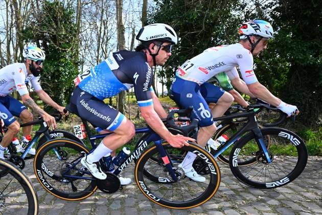 Grand Prix Jean-Pierre Monsere 2025 cycling race ROESELARE, BELGIUM - MARCH 09 : Den Braber Tim (NED) of VolkerWessels Cycling Team during the Men Elite UCI 1.1 Europe Tour 13th Lotto Begium Cup Grand Prix Jean-Pierre Monsere cycling race of 201,6 kms with start in Ichtegem and finish in Roeselare on March 09, 2025 in Roeselare, Belgium, 09 03 2025 ( Motordriver Guy De Vuyst & Roeselare Belgium  Copyright: xTomasxSiskx