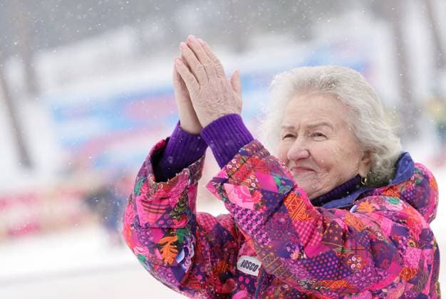 Russia Biathlon Cup Men Mass Start 8874969 09.03.2025 Six-time Olympic and two-time World Speed skating, Eisschnelllauf champion Lidiya Skoblikova attends the Russian Biathlon Cup at the Ishmuratova Ski and Biathlon Complex in Zlatoust, Chelyabinsk Region, Russia. Alexander Vilf Sputnik Zlatoust Chelyabinsk Region Russia  Copyright: xAlexanderxVilfx