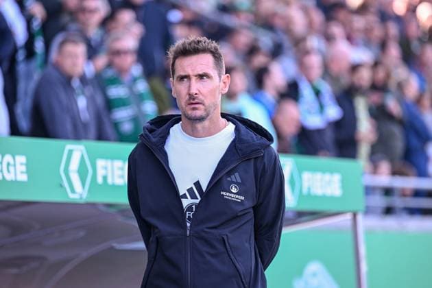 09.03.2025, Fussball, 2. Bundesliga, 25. Spieltag Saison 2024 2025, Preußen Münster - 1.FC Nürnberg, Trainer Miroslav Klose (1. FC Nürnberg) xRHR-FOTO TKx