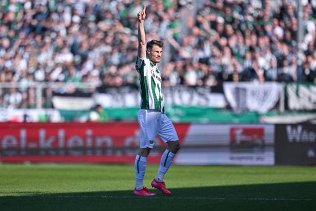 09.03.2025, Fussball, 2. Bundesliga, 25. Spieltag Saison 2024 2025, Preußen Münster - 1.FC Nürnberg, Niko Koulis (SC Preussen Münster) xRHR-FOTO TKx