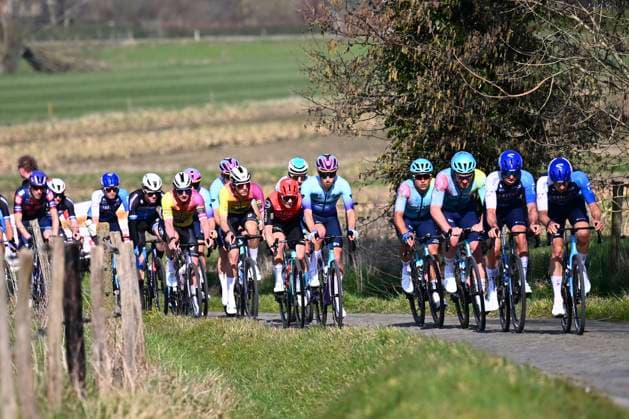 Grand Prix Jean-Pierre Monsere 2025 cycling race ROESELARE, BELGIUM - MARCH 09 : illustration picture peloton during the Men Elite UCI 1.1 Europe Tour 13th Lotto Begium Cup Grand Prix Jean-Pierre Monsere cycling race of 201,6 kms with start in Ichtegem and finish in Roeselare on March 09, 2025 in Roeselare, Belgium, 09 03 2025 ( Motordriver Guy De Vuyst & Roeselare Belgium  Copyright: xTomasxSiskx