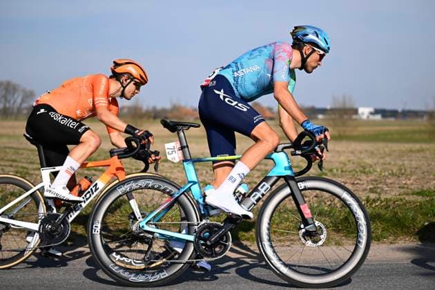 Grand Prix Jean-Pierre Monsere 2025 cycling race ROESELARE, BELGIUM - MARCH 09 : Kuzmin Anton (KAZ) of XDS Astana Team during the Men Elite UCI 1.1 Europe Tour 13th Lotto Begium Cup Grand Prix Jean-Pierre Monsere cycling race of 201,6 kms with start in Ichtegem and finish in Roeselare on March 09, 2025 in Roeselare, Belgium, 09 03 2025 ( Motordriver Guy De Vuyst & Roeselare Belgium  Copyright: xTomasxSiskx