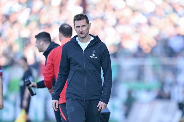 09.03.2025, Fussball, 2. Bundesliga, 25. Spieltag Saison 2024 2025, Preußen Münster - 1.FC Nürnberg, Trainer Miroslav Klose (1. FC Nürnberg) xRHR-FOTO TKx