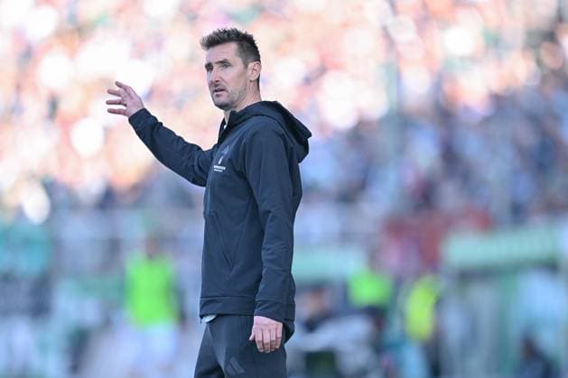 09.03.2025, Fussball, 2. Bundesliga, 25. Spieltag Saison 2024 2025, Preußen Münster - 1.FC Nürnberg, Trainer Miroslav Klose (1. FC Nürnberg) xRHR-FOTO TKx