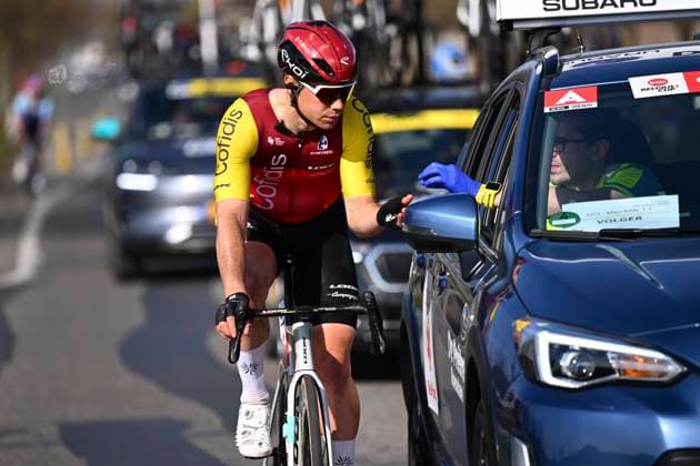 Grand Prix Jean-Pierre Monsere 2025 cycling race ROESELARE, BELGIUM - MARCH 09 : Fretin Milan (BEL) of Cofidis during the Men Elite UCI 1.1 Europe Tour 13th Lotto Begium Cup Grand Prix Jean-Pierre Monsere cycling race of 201,6 kms with start in Ichtegem and finish in Roeselare on March 09, 2025 in Roeselare, Belgium, 09 03 2025 ( Motordriver Guy De Vuyst & Roeselare Belgium  Copyright: xTomasxSiskx