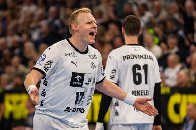 DAIKIN HBL: THW Kiel vs Rhein-Neckar Löwen; 09.03.25 Jubel Torjubel bei Patrick Wiencek (Nr.17, THW Kiel) DAIKIN HBL: THW Kiel vs Rhein-Neckar Löwen, Wunderino Arena am 09.03.25 Copyright: xBEAUTIFULxSPORTS MarioxM.xKobergx