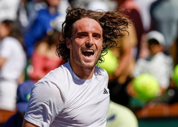 Sport Themen der Woche KW10 Sport Bilder des Tages March 09, 2025 Stefanos Tsitsipas (GRE) celebrates after winning his match against Matteo Berrettini (ITA) during the 2025 BNP Paribas Open at Indian Wells Tennis Garden in Indian Wells, California. Mandatory Photo Credit: CSM Indian Wells United States of America - ZUMAc04_ 20250309_zma_c04_036 Copyright: xCharlesxBausx