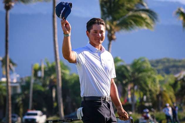 Puerto Rico Open 2025 - Final Round Karl Vilips of Australia plays a shot on the fourth hole during the final round of the Puerto Rico Open 2025 at Grand Reserve Golf Club on March 09, 2025 in Rio Grande, Puerto Rico. San Juan Puerto Rico  Copyright: xEdgardoxMedinax originalFilename:medinamillan-notitle250309_npFul.jpg