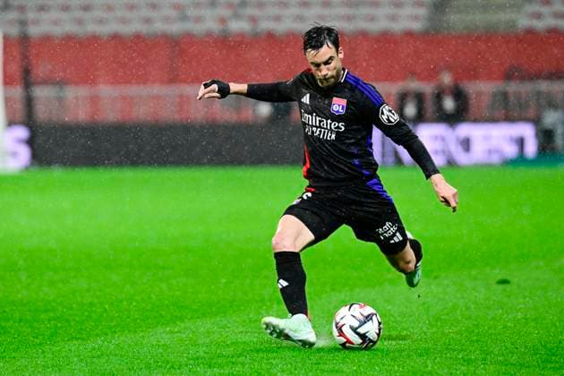 FOOTBALL : OGC Nice VS Olympique Lyonnais - Ligue 1 Mcdonald s - 09 03 2025 L OGC Nice recoit l Olympique Lyonnais dans le cadre la 25e journÃ e de Ligue 1 Mcdonald s. Nicolas Tagliafico (OL) NiceFrance  Copyright: xWilliamxCannarellax