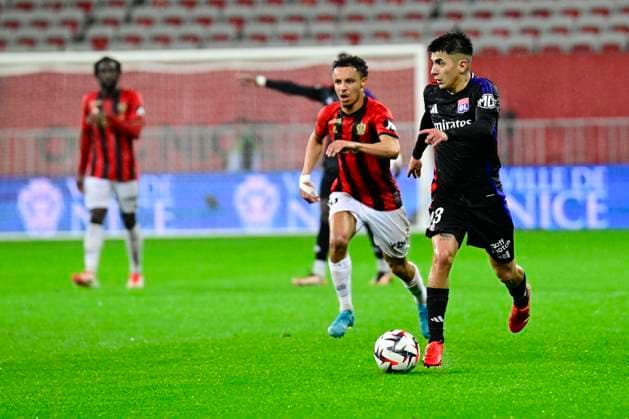 FOOTBALL : OGC Nice VS Olympique Lyonnais - Ligue 1 Mcdonald s - 09 03 2025 L OGC Nice recoit l Olympique Lyonnais dans le cadre la 25e journÃ e de Ligue 1 Mcdonald s. Thiago Almada (OL) NiceFrance  Copyright: xWilliamxCannarellax