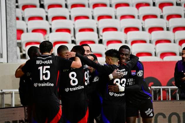 FOOTBALL : OGC Nice VS Olympique Lyonnais - Ligue 1 Mcdonald s - 09 03 2025 L OGC Nice recoit l Olympique Lyonnais dans le cadre la 25e journÃ e de Ligue 1 Mcdonald s. Joie OL NiceFrance  Copyright: xWilliamxCannarellax