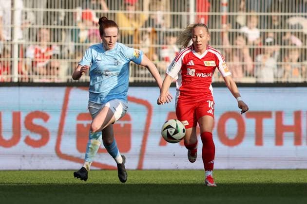 1. FC Union Berlin vs SG 99 Andernach Second Women s Bundesliga Elli Seiro of Union Berlin competes for the ball during the match of Second Women s Bundesliga between 1. FC Union Berlin vs SG 99 Andernach at der Alten Försterei Stadium on March 9, 2025 in Berlin, Germany. Berlin der Alten Försterei Stadium Germany Copyright: xMaryamxMajdx