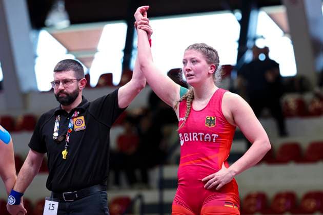 Sport Themen der Woche KW11 Sport Bilder des Tages U23 Wrestling European Championships 76kg WW - Laura Celine Kuehn (GER) *** U23 Wrestling European Championships 76kg WW Laura Celine Kuehn GER
