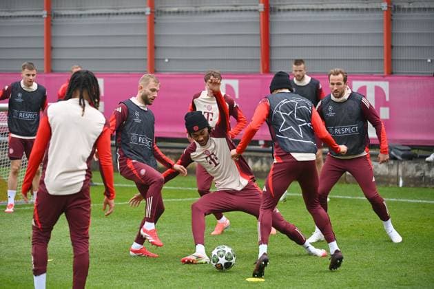 Trainingsspiel,Aktion. Abschlusstraining am 10.03.2025 vor dem Fussball Champions League Achtelfinale Bayer 04 Leverkusen - FC Bayern Muenchen