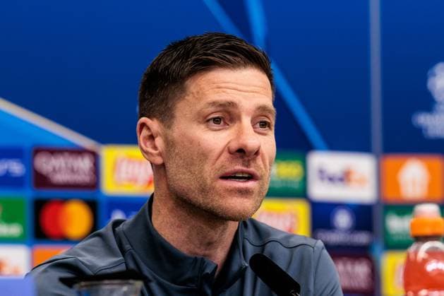 UEFA Champions League, Pressekonferenz Bayer 04 Leverkusen; 10.03.2025 Xabi Alonso (Cheftrainer Bayer 04 Leverkusen) während der Pressekonferenz UEFA Champions League Achtelfinale Rückspiel, Pressekonferenz Bayer 04 Leverkusen vor dem Spiel gegen FC Bayern München; Leverkusen, BayArena am 10.03.2025 Copyright: xBEAUTIFULxSPORTS Wunderlx