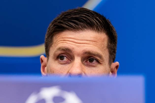 UEFA Champions League, Pressekonferenz Bayer 04 Leverkusen; 10.03.2025 Xabi Alonso (Cheftrainer Bayer 04 Leverkusen) während der Pressekonferenz UEFA Champions League Achtelfinale Rückspiel, Pressekonferenz Bayer 04 Leverkusen vor dem Spiel gegen FC Bayern München; Leverkusen, BayArena am 10.03.2025 Copyright: xBEAUTIFULxSPORTS Wunderlx