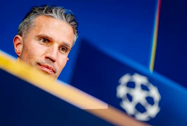 Pressconference Robin van Persie and Timon Wellenreuther of Feyenoord at the San Siro stadium for the UEFA Champions League season 2024-2025 in MILAN, Italy on 10 march 2025, (photo by Marcel van Dorst EYE4images DeFodi Images)