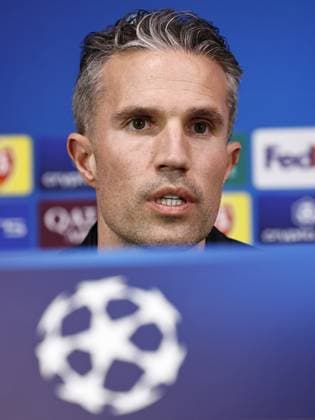 MILAN - Feyenoord coach Robin van Persie during the press conference, PK, Pressekonferenz at the San Siro stadium ahead of the return match in the Champions League eighth finals against Internazionale. ANP MAURICE VAN STEEN netherlands out - belgium out Milaan xVIxxIVx 522061503 originalFilename: 0806997613st.jpg