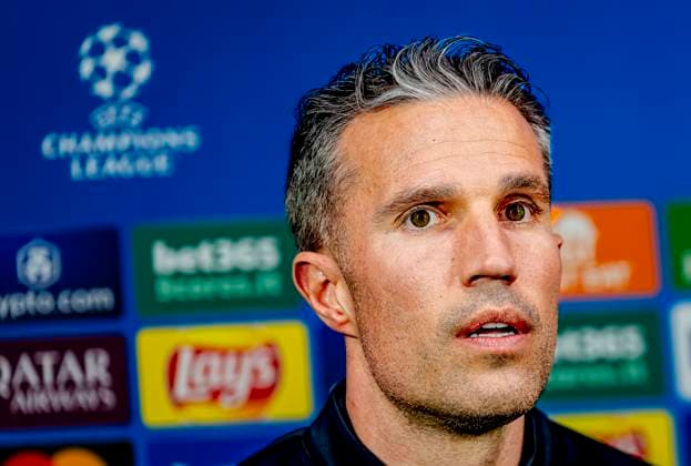 Pressconference Robin van Persie and Timon Wellenreuther of Feyenoord at the San Siro stadium for the UEFA Champions League season 2024-2025 in MILAN, Italy on 10 march 2025, (photo by Marcel van Dorst EYE4images DeFodi Images)