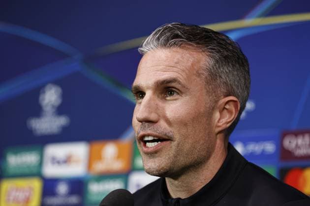 MILAN - Feyenoord coach Robin van Persie during the press conference, PK, Pressekonferenz at the San Siro stadium ahead of the return match in the Champions League eighth finals against Internazionale. ANP MAURICE VAN STEEN netherlands out - belgium out Milaan xVIxxIVx 522061538 originalFilename: 0806997623st.jpg