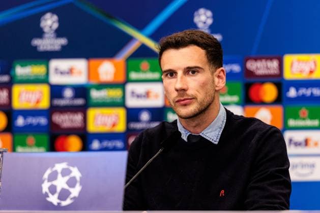UEFA Champions League, Pressekonferenz FC Bayern München; 10.03.2025 Leon Goretzka (FC Bayern München, 8) während der Pressekonferenz UEFA Champions League Achtelfinale Rückspiel, Pressekonferenz FC Bayern München vor dem Spiel gegen FC Bayern München; Leverkusen, BayArena am 10.03.2025 Copyright: xBEAUTIFULxSPORTS Wunderlx