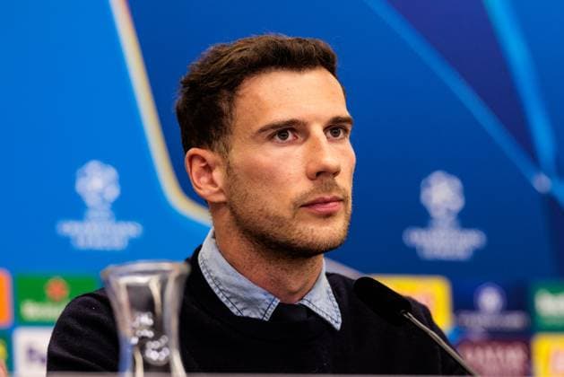 UEFA Champions League, Pressekonferenz FC Bayern München; 10.03.2025 Leon Goretzka (FC Bayern München, 8) während der Pressekonferenz UEFA Champions League Achtelfinale Rückspiel, Pressekonferenz FC Bayern München vor dem Spiel gegen FC Bayern München; Leverkusen, BayArena am 10.03.2025 Copyright: xBEAUTIFULxSPORTS Wunderlx