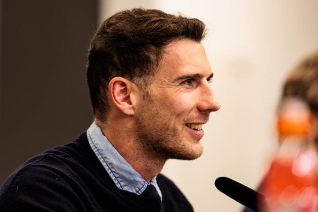 UEFA Champions League, Pressekonferenz FC Bayern München; 10.03.2025 Leon Goretzka (FC Bayern München, 8) während der Pressekonferenz UEFA Champions League Achtelfinale Rückspiel, Pressekonferenz FC Bayern München vor dem Spiel gegen FC Bayern München; Leverkusen, BayArena am 10.03.2025 Copyright: xBEAUTIFULxSPORTS Wunderlx