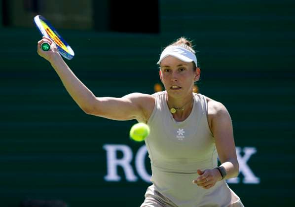 March 10, 2025 Elise Mertens (BEL) returns a shot against Madison Keys during the 2025 BNP Paribas Open at Indian Wells Tennis Garden in Indian Wells, California. Mandatory Photo Credit: CSM Indian Wells United States of America - ZUMAc04_ 20250310_zma_c04_054 Copyright: xCharlesxBausx