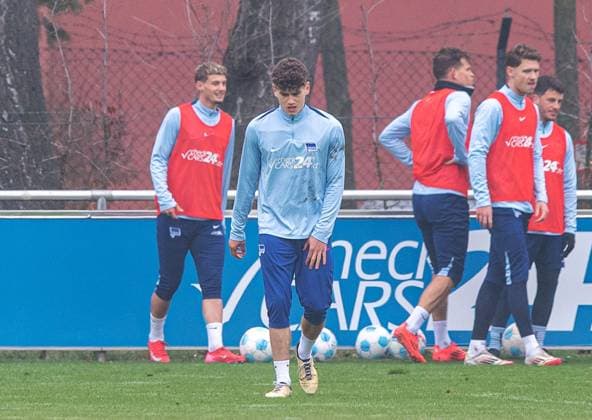 Fussball, Herren, Saison 2024 25, 2. Bundesliga, Hertha BSC, Training, Janne Berner (Hertha BSC), 11.03. 2025, Copyright: xSebastianxRäppold MatthiasxKochx