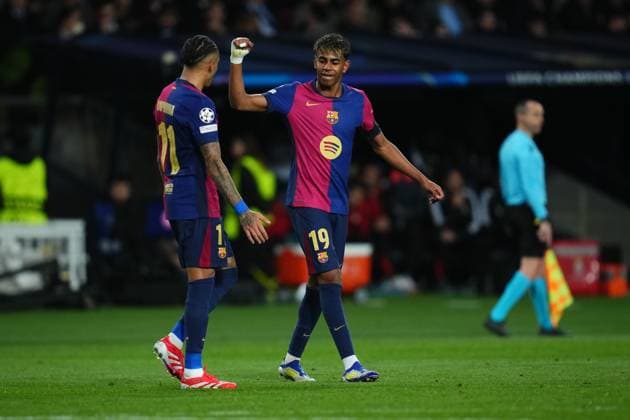 Barcelona, Spain, Season 2024 2025, UEFA Champions League, Round of 16, second leg, FC Barcelona, Barca v SL Benfica, Lluis Companys Stadium, 11 March 2025 Copyright: xBaguxBlancox xPressinphotox