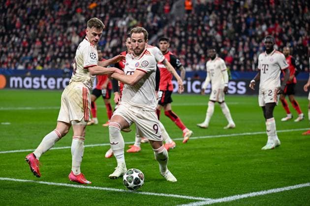 11.03.2025, Fussball UEFA Champions League 2024 2025, Achtelfinale, Bayer 04 Leverkusen - FC Bayern München, in der BayArena, Harry Kane (FC Bayern München)