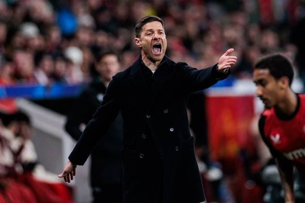 UEFA Champions League, Bayer 04 Leverkusen - FC Bayern München; 11.03.2025 Xabi Alonso (Cheftrainer Bayer 04 Leverkusen) brüllt und gestikuliert UEFA Champions League Achtelfinale Rückspiel, Bayer 04 Leverkusen - FC Bayern München; Leverkusen, BayArena am 11.03.2025 Copyright: xBEAUTIFULxSPORTS Wunderlx