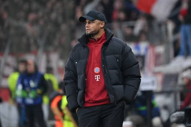 11.03.2025, xjrdrx, Fussball UEFA Champions League, Bayer 04 Leverkusen - Bayern München v.l. Vincent Kompany (Muenchen, Trainer) (DFL DFB REGULATIONS PROHIBIT ANY USE OF PHOTOGRAPHS as IMAGE SEQUENCES and or QUASI-VIDEO) Leverkusen