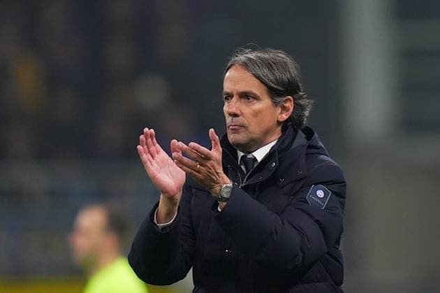Inter Milan& x2019;s head coach Simone Inzaghi during the Uefa Champions League soccer match between Inter and Feyenoord at the San Siro Stadium in Milan, north Italy - Tuesday , March 11 , 2025. - Soccer .  Copyright: xSpada LaPressex
