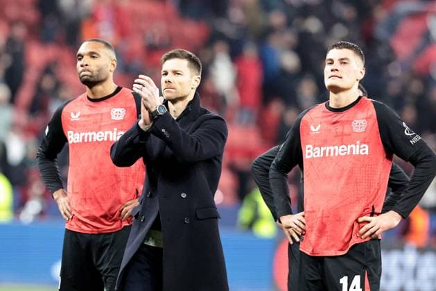 Cheftrainer Xabi Alonso (Bayer 04 Leverkusen) beim Achtelfinal-Rückspiel der UEFA Champions League (Saison 2024 25) Bayer Leverkusen - FC Bayern München Copyright: Thomas Pakusch