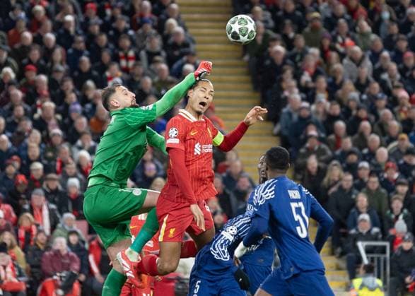 Liverpool v Paris Saint-Germain, UEFA Champions League, Round of 16, Second Leg, Football, Anfield, Liverpool, UK - 11 Mar 2025 Goalkeeper Gianluigi Donnarumma of Paris Saint-Germain in action Anfield Liverpool GBR, UK NEWSPAPERS OUT Copyright: xEllixBirchx