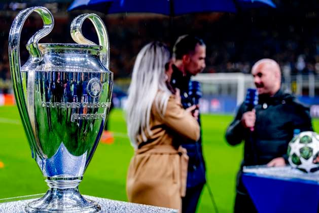 Champions League Cup during the match Inter - Feyenoord at the San Siro Stadium for the UEFA Champions League - Round of 16 - 2st leg season 2024-2025 in MILAN, Italia on 11 march 2025, (photo by Marcel van Dorst EYE4images DeFodi Images)